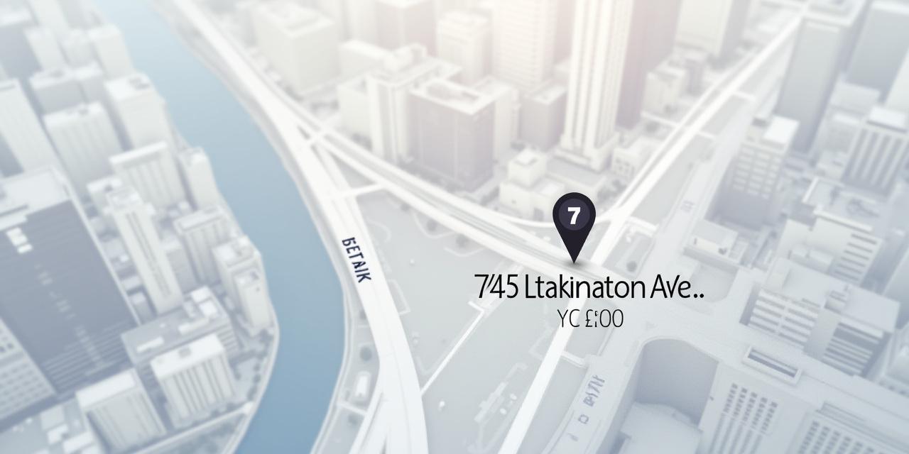 Map of Meridian Makeup's New York studio at 745 Lexington Avenue, Suite 400